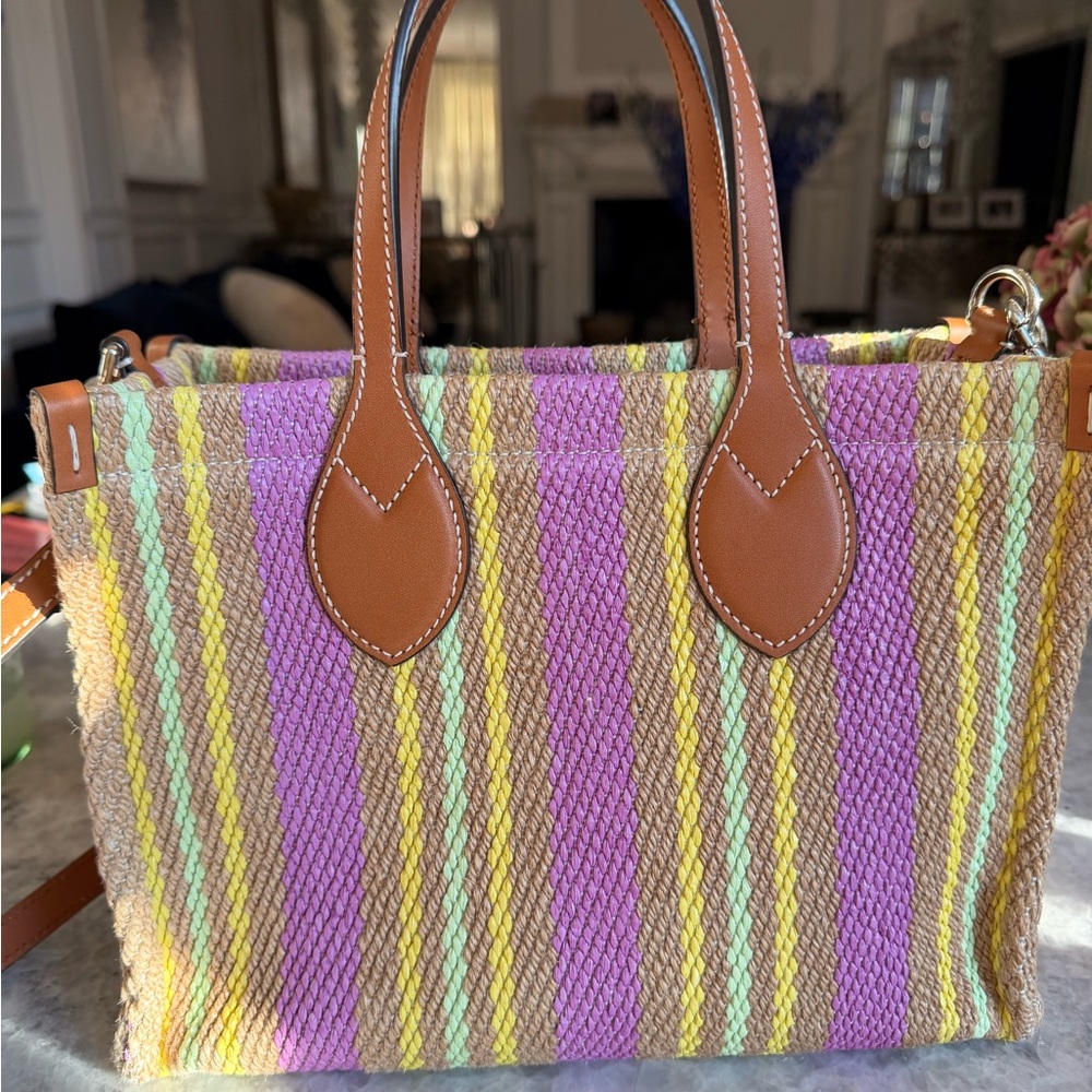 Authentic Gucci jute striped patch 2 way tote mini bag excellent condition - Picture 4 of 8